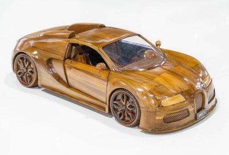 Bugatti Veyron 16.4 Wooden Display Model